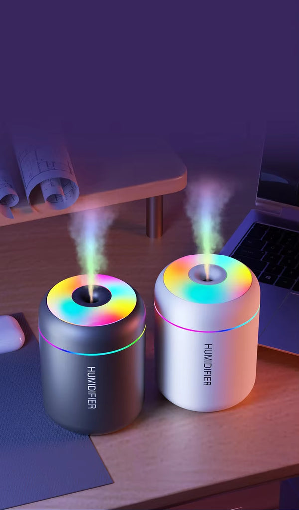 AeraMist™ Diffuser — Portable Mini Humidifier with Soft LED Glow & Quiet Mist